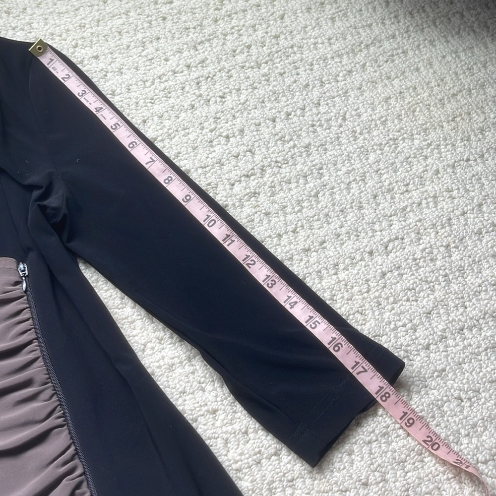 Joseph Ribkoff Black 3/4 Sleeve Zipper Panel Dress Size 8 - Picture 12 of 13
